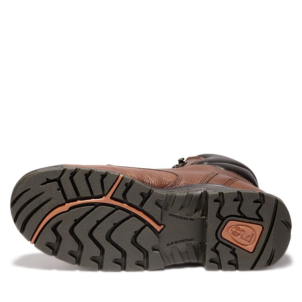 Bocanci De Muncă Timberland Barbati Maro/Negrii - Pro® Titan® 6\" Alloy Toe - Romania - AZXNUS357